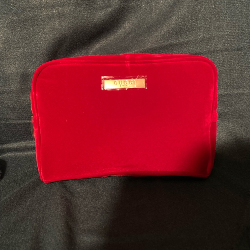 Red velour perfume Gucci bag AUTHENTIC